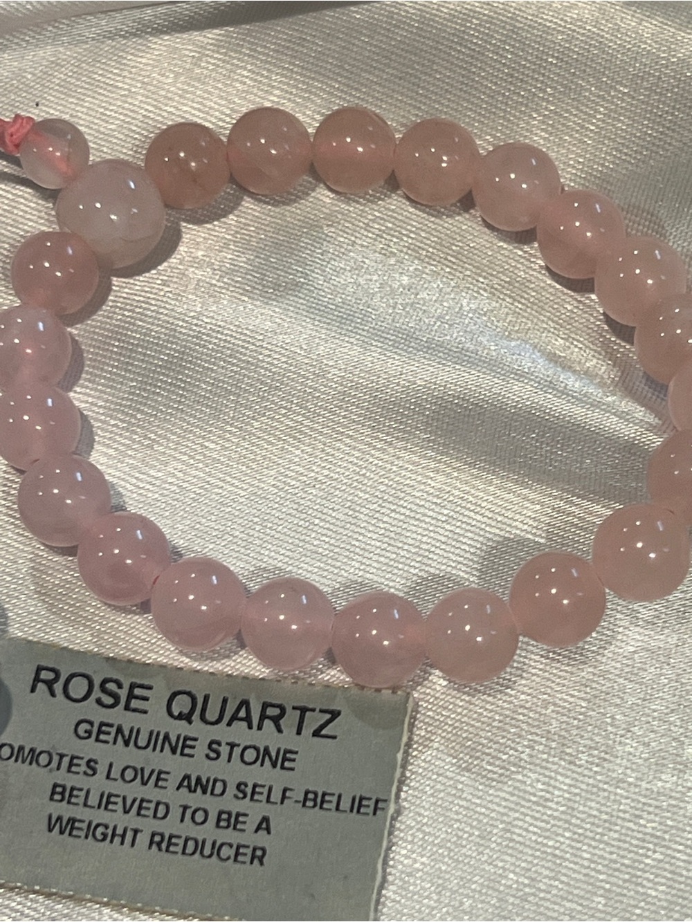 Rose Quartz Bead Stretch Bracelet